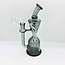 CRYSTAL GLASS 6.2'' DOUBLE RECYCLER WITH SAND BLASTING  C6289