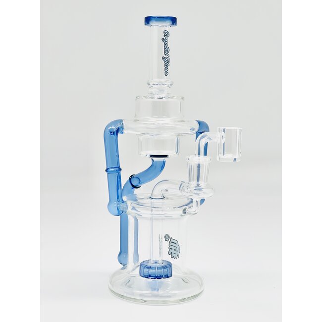 CRYSTAL GLASS 9.8'' BARREL PERC TRIPLE ARM RECYCLER  C6321