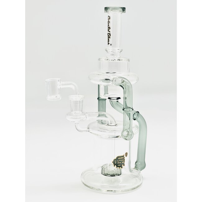 CRYSTAL GLASS 9.8'' BARREL PERC TRIPLE ARM RECYCLER  C6321