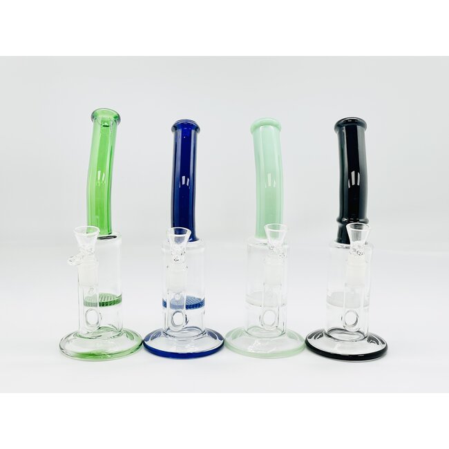9.5'' BENT NECK WITH HONEYCOMB GLASS BONG