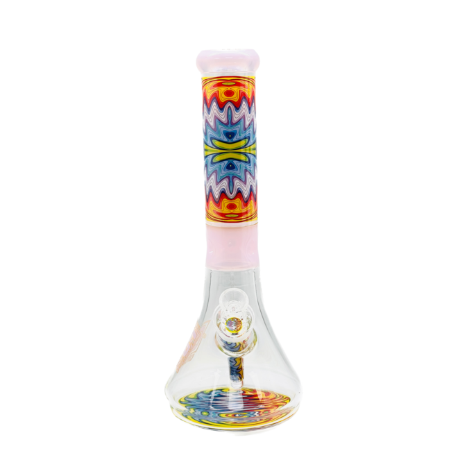 OG  GLASS 14'' 7MM WIGWAG BEAKER BONG-OG-624