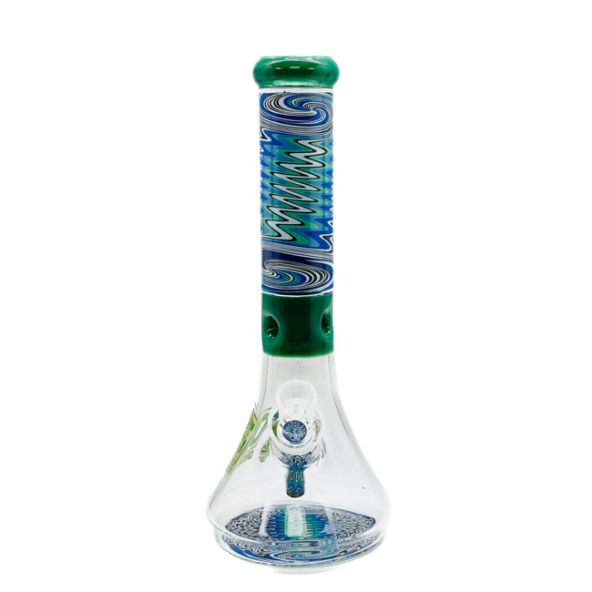 OG  GLASS 14'' 7MM WIGWAG BEAKER BONG-OG-624