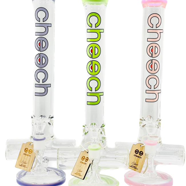 CHEECH GLASS 16'' 7MM INLINE TUBE BONG CH-150