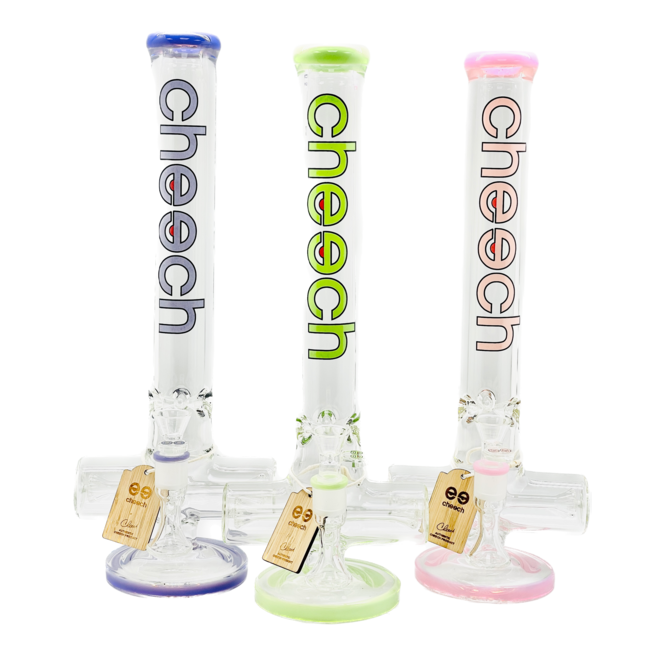 CHEECH GLASS 16'' 7MM INLINE TUBE BONG CH-150