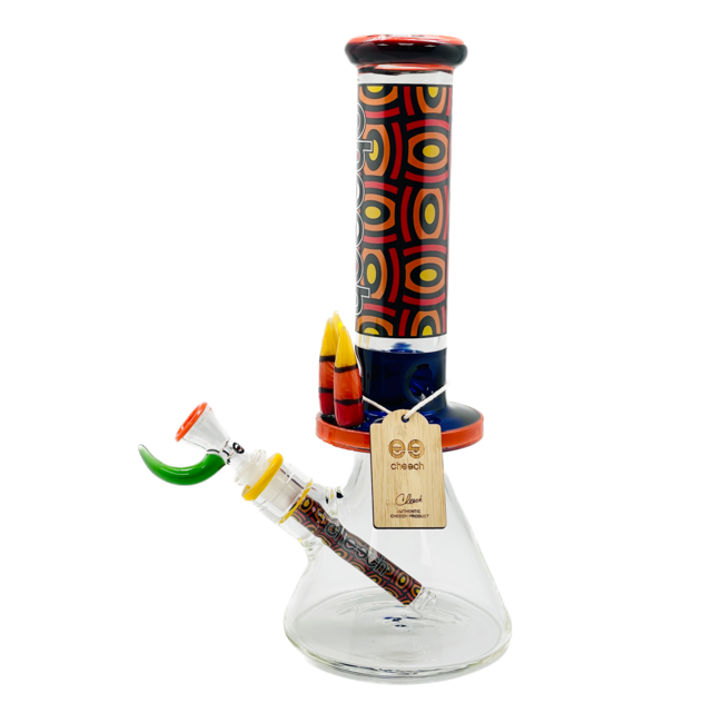 CHEECH GLASS 13'' BEAKER BONG WITH BULLETS CHE-146
