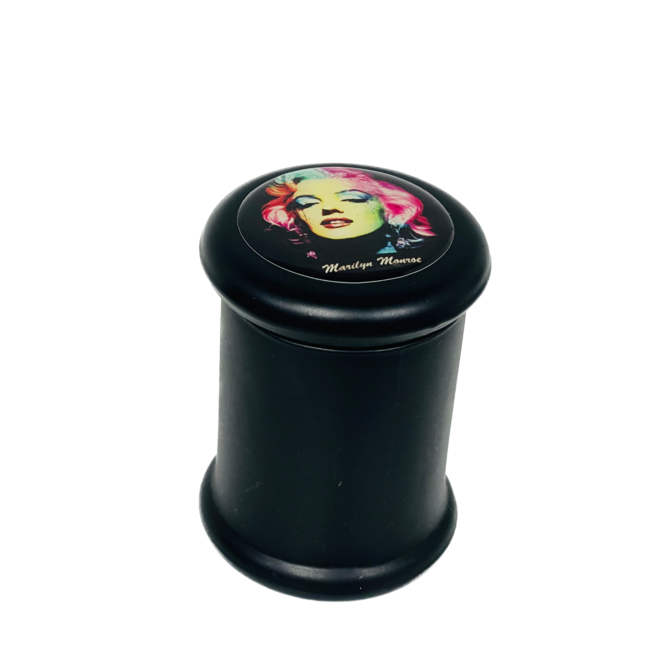 BLACK GLASS JAR PRESS TOP