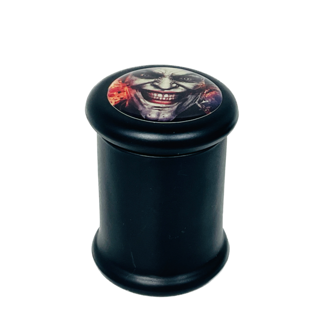 BLACK GLASS JAR PRESS TOP
