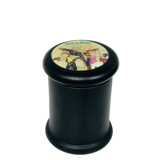 BLACK GLASS JAR PRESS TOP