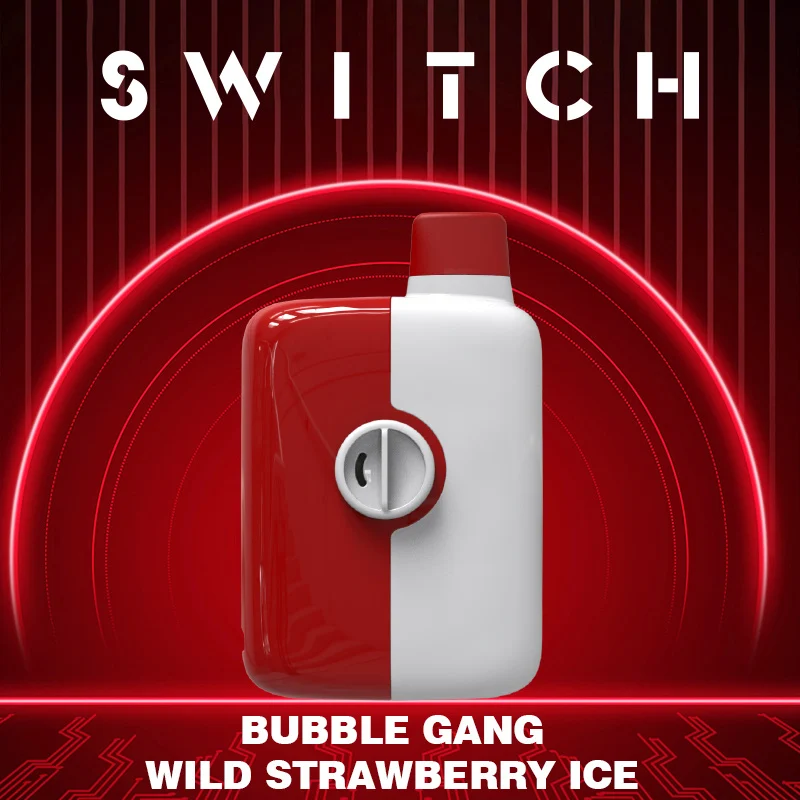Unforgettable flavour combination: Mr Fog Switch Bubble Gang Wild Strawberry Ice 