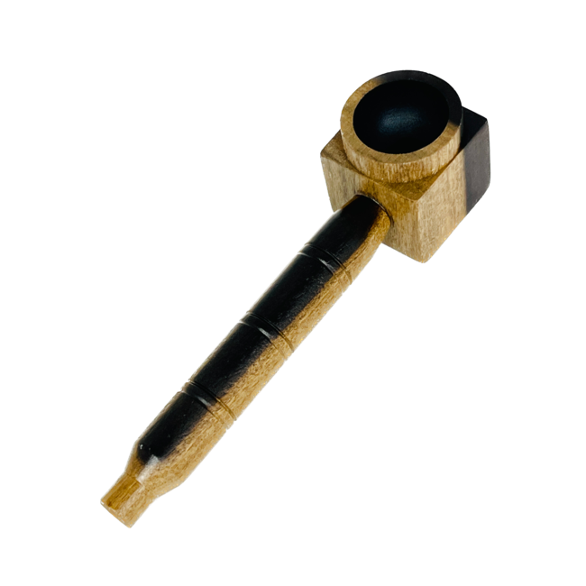 DRAGON CASTLE SQUARE SMOKING WOODEN HAND PIPE WD-057