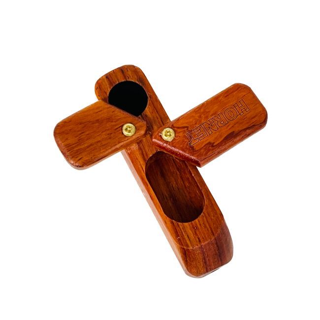 TWO LAYER ROTARY WOODEN HAND PIPE WD-066