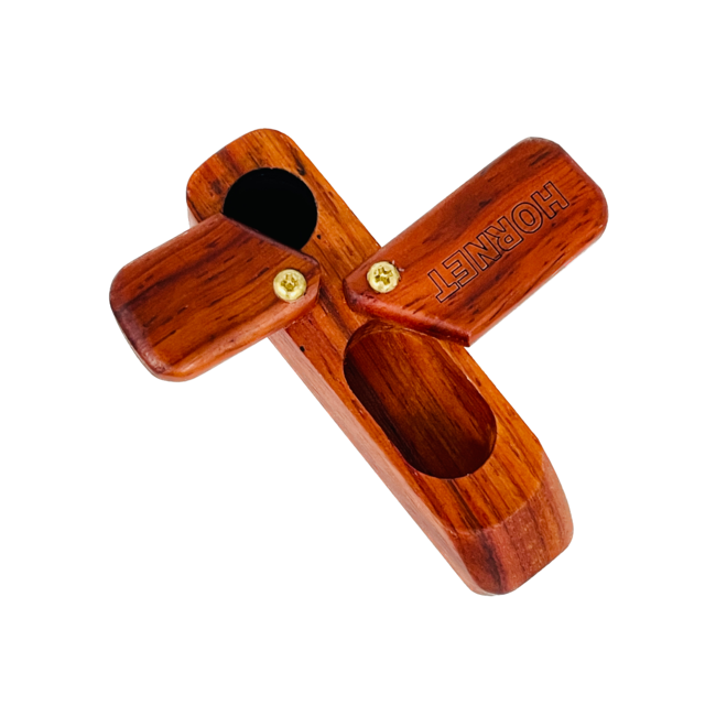 TWO LAYER ROTARY WOODEN HAND PIPE WD-066