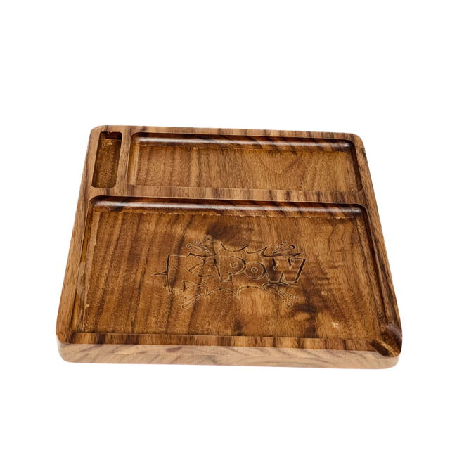 KAPOW KAPOW WOODEN ROUND ROLLING TRAY AC-439
