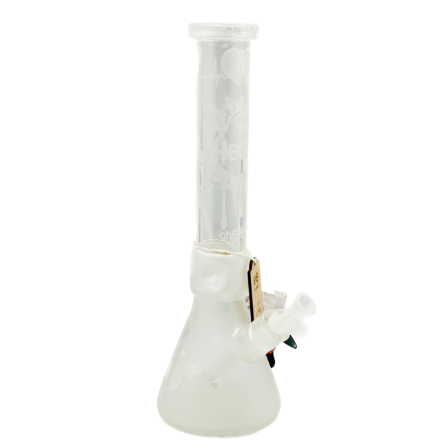 CHEECH GLASS 15'' SANDBLAST HEART BEAKER BONG CHE-216