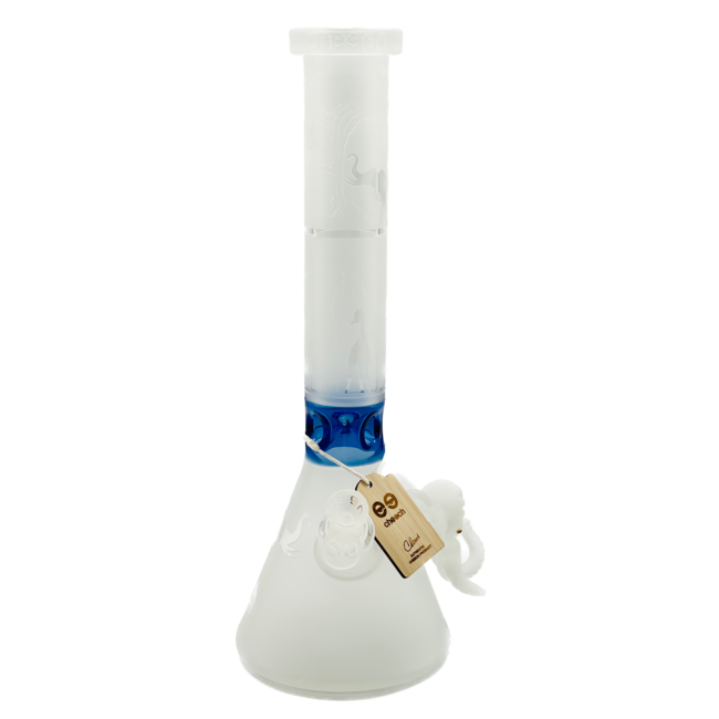 CHEECH GLASS 15'' SANDBLAST ELEPHANT BEAKER CHE-214