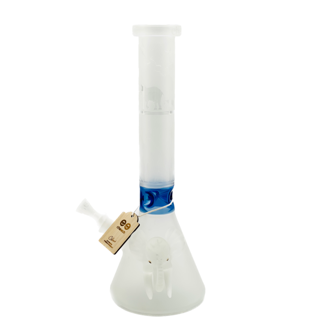 CHEECH GLASS 15'' SANDBLAST ELEPHANT BEAKER CHE-214