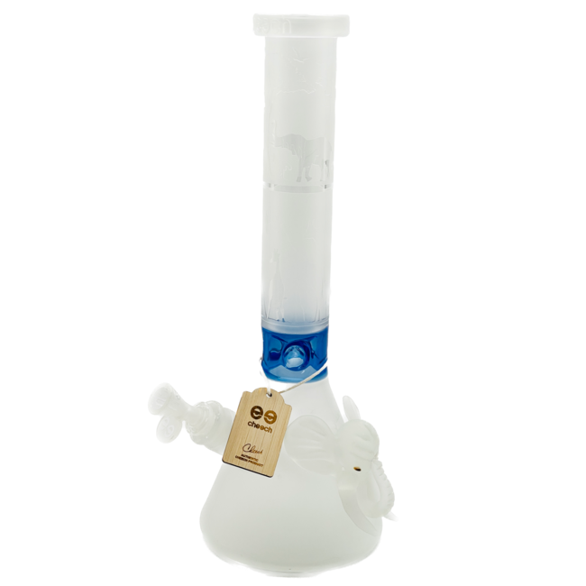 CHEECH GLASS 15'' SANDBLAST ELEPHANT BEAKER CHE-214