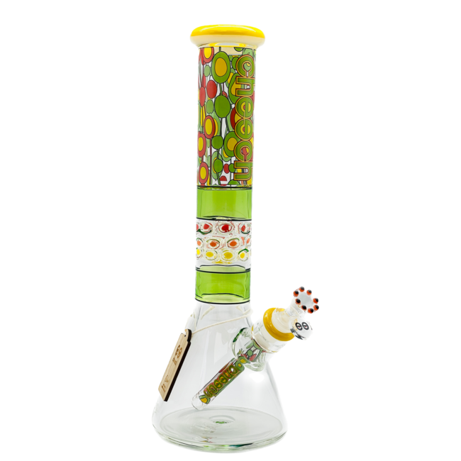CHEECH GLASS 15'' COLOURFUL BEAKER BONG CHE-111