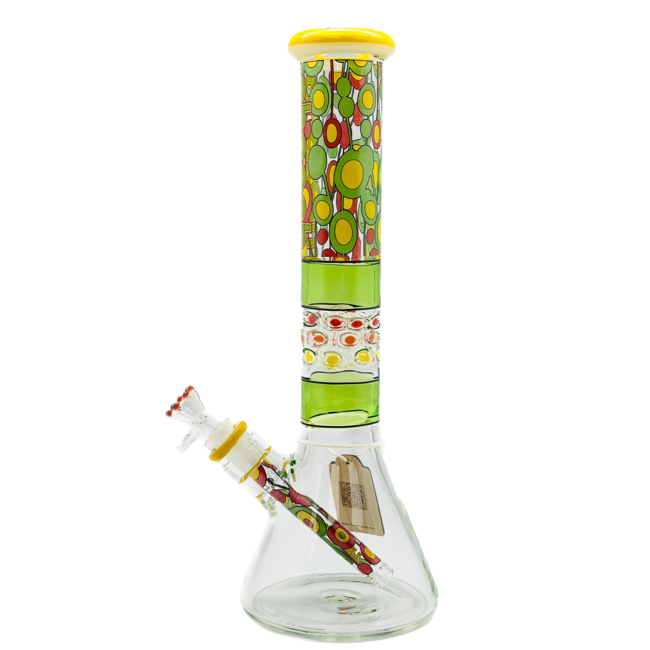 CHEECH GLASS 15'' COLOURFUL BEAKER BONG CHE-111