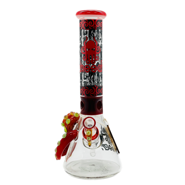 CHEECH GLASS 14'' FISH DECAL BEAKER CHE-226