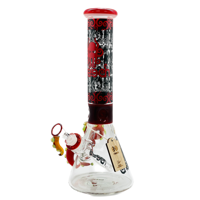 CHEECH GLASS 14'' FISH DECAL BEAKER CHE-226