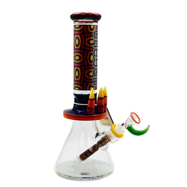 CHEECH GLASS 13'' BEAKER BONG WITH BULLETS CHE-146