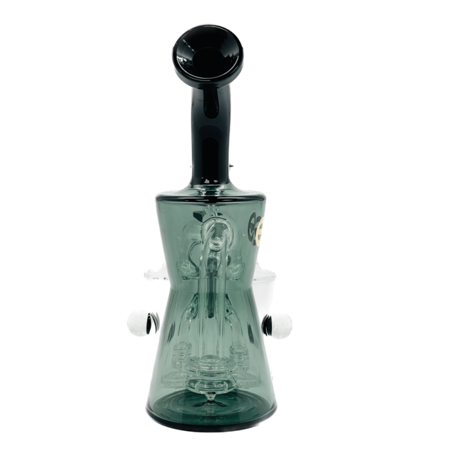 CHEECH GLASS 8'' CHARCOAL BLACK  BUBBLER WITH GIFT BOX CA-065