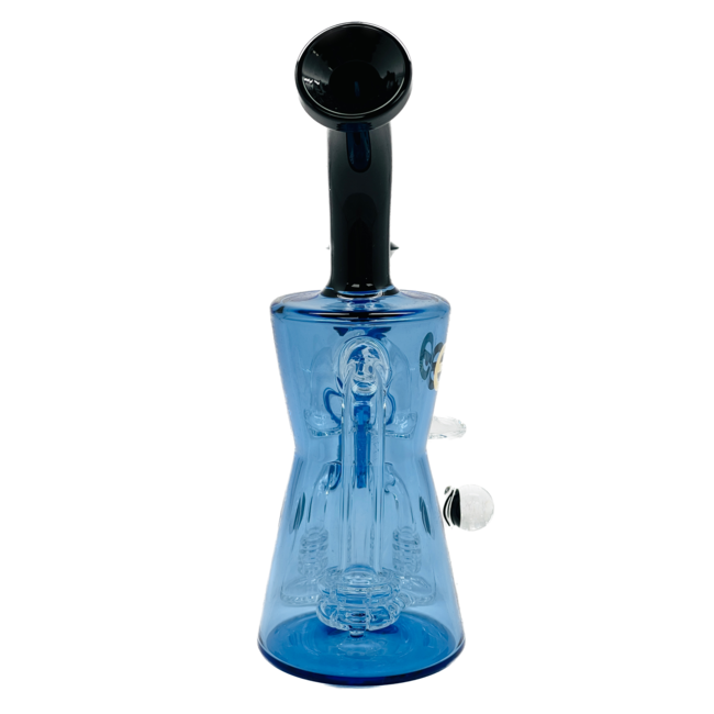 CHEECH GLASS 8'' BLUE BUBBLER WITH GIFT BOX CA-064