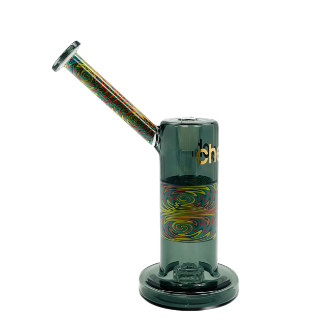 CHEECH GLASS 9'' GREEN  BUBBLER WITH GIFT BOX CA-068