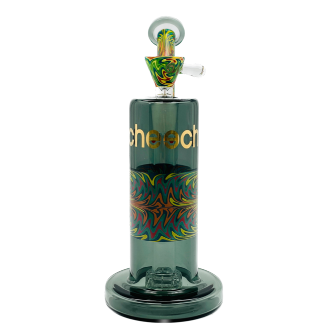 CHEECH GLASS 9'' GREEN  BUBBLER WITH GIFT BOX CA-068