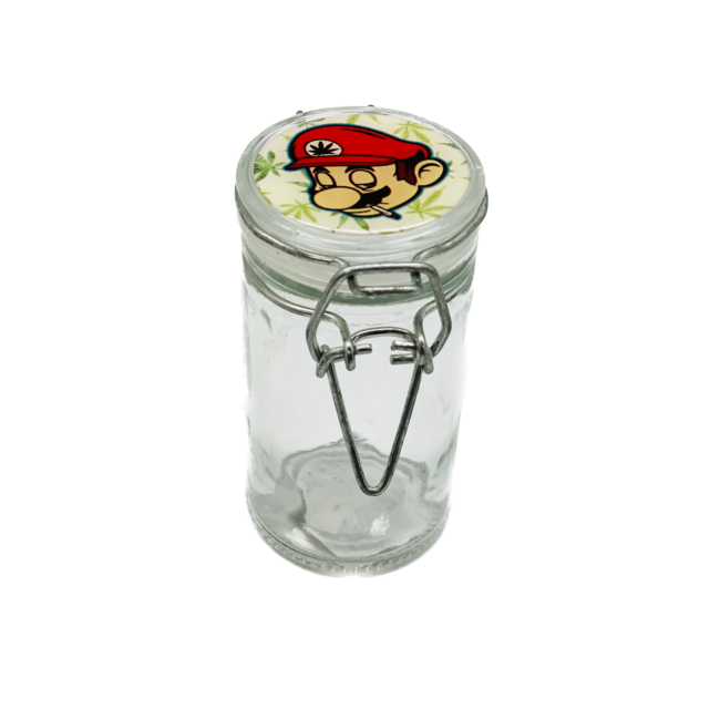 AIR SEALED CLEAR GLASS JAR