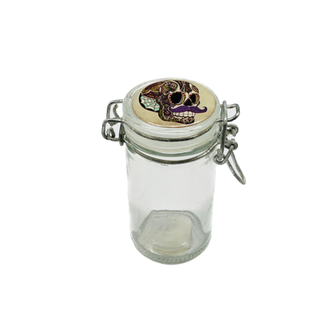 AIR SEALED CLEAR GLASS JAR