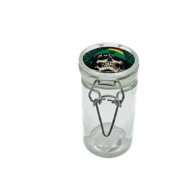 AIR SEALED CLEAR GLASS JAR