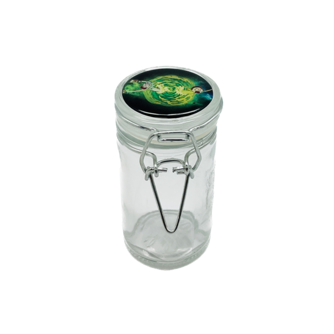 AIR SEALED CLEAR GLASS JAR