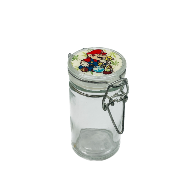 AIR SEALED CLEAR GLASS JAR