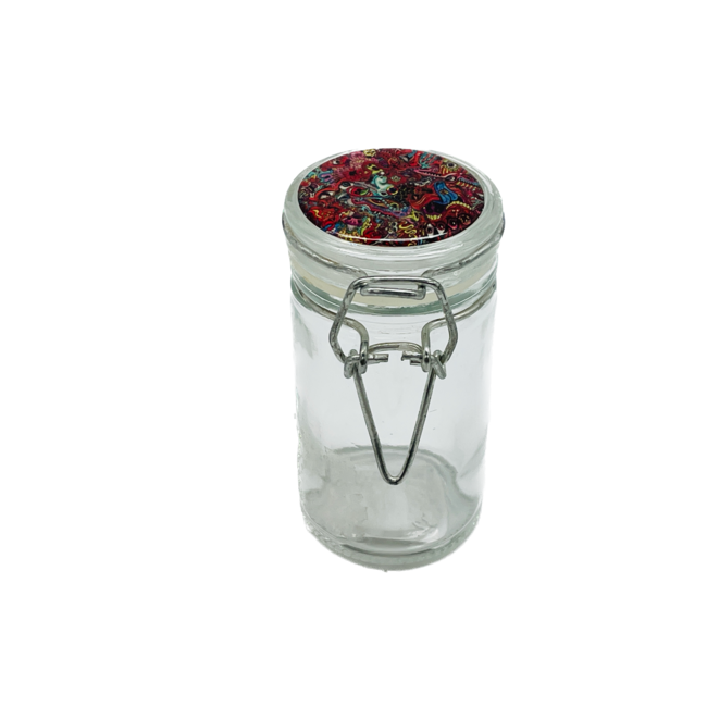 AIR SEALED CLEAR GLASS JAR