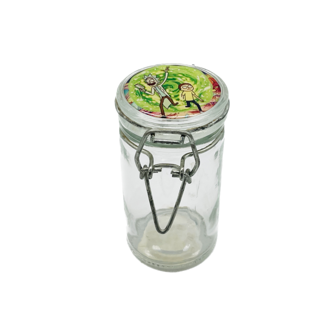 AIR SEALED CLEAR GLASS JAR