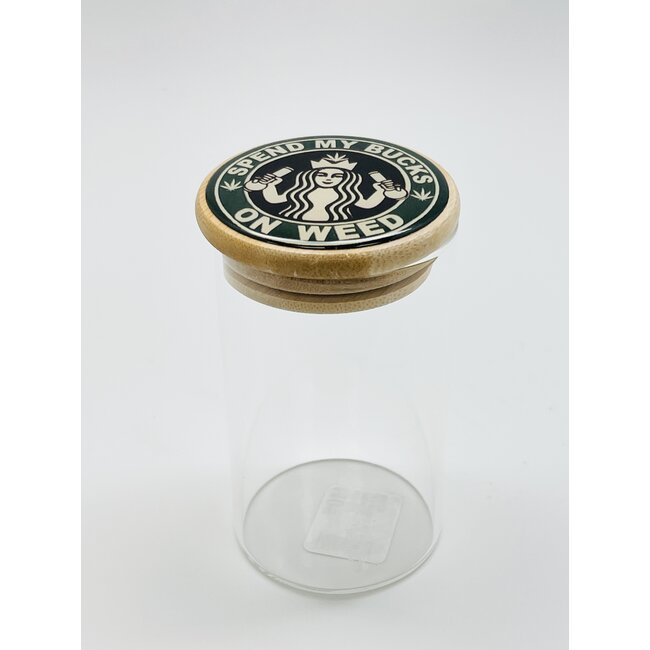 Dragon Castle Enterprise (china) BAMBOO PRESSED GLASS JAR