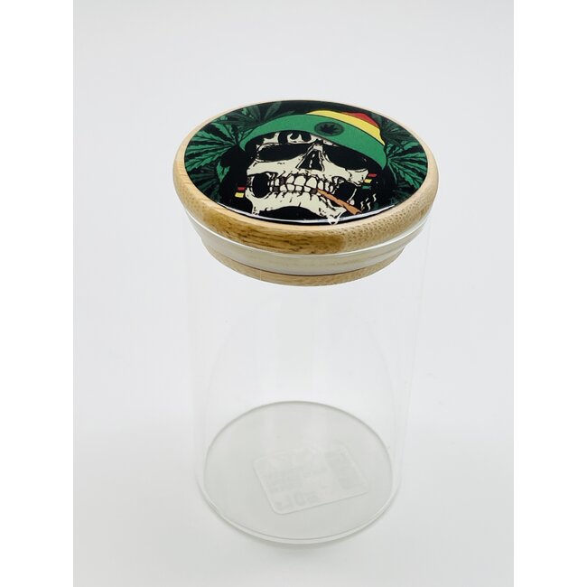 Dragon Castle Enterprise (china) BAMBOO PRESSED GLASS JAR