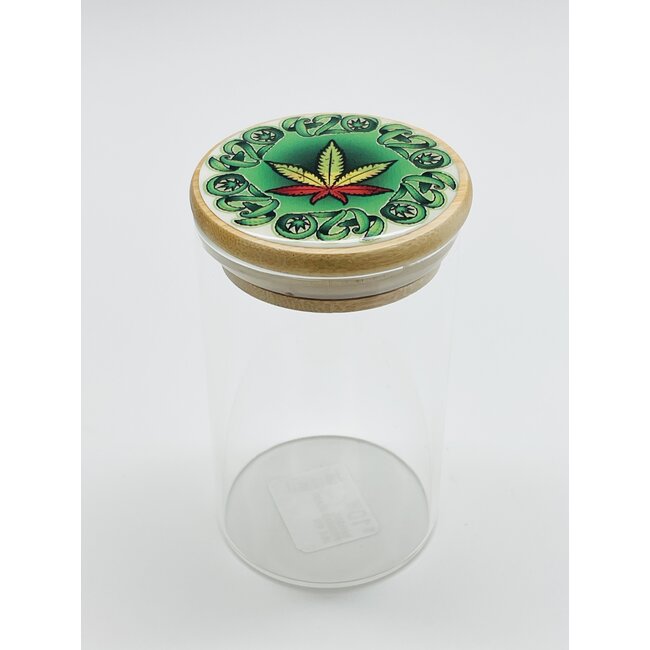 Dragon Castle Enterprise (china) BAMBOO PRESSED GLASS JAR