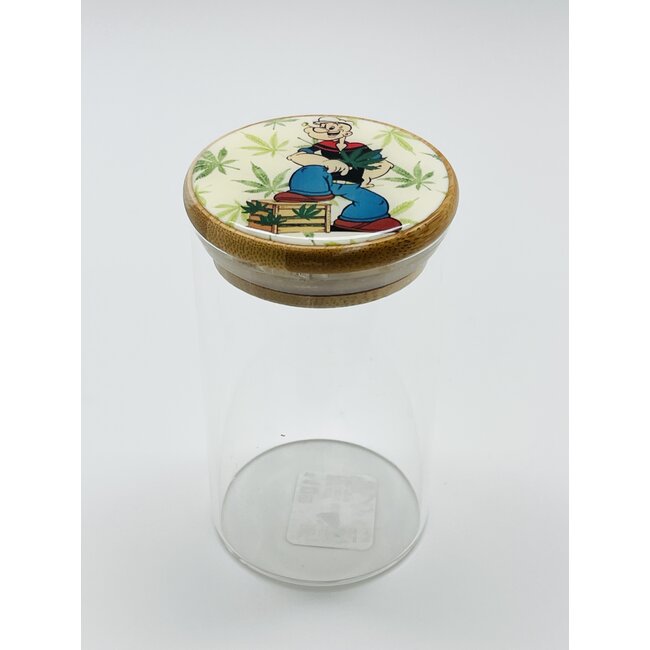 Dragon Castle Enterprise (china) BAMBOO PRESSED GLASS JAR