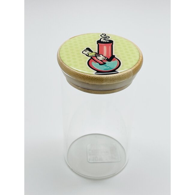 Dragon Castle Enterprise (china) BAMBOO PRESSED GLASS JAR