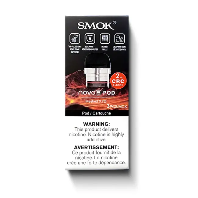 SMOK SMOK NOVO 5 REPLACEMENT POD (3 PACK) [CRC]