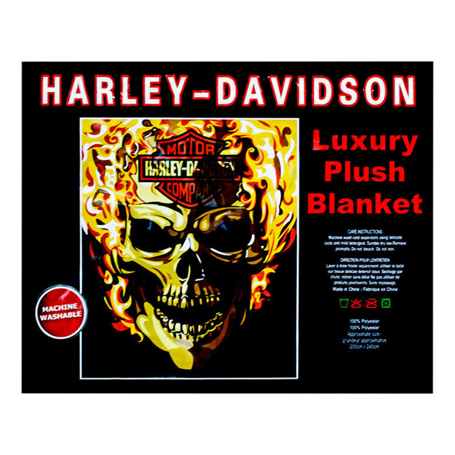 HARLEY DAVIDSON  LUXURY BLANKET QUEEN