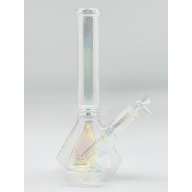 12'' CLEAR DIAMOND BASE  BEAKER BONG C-7