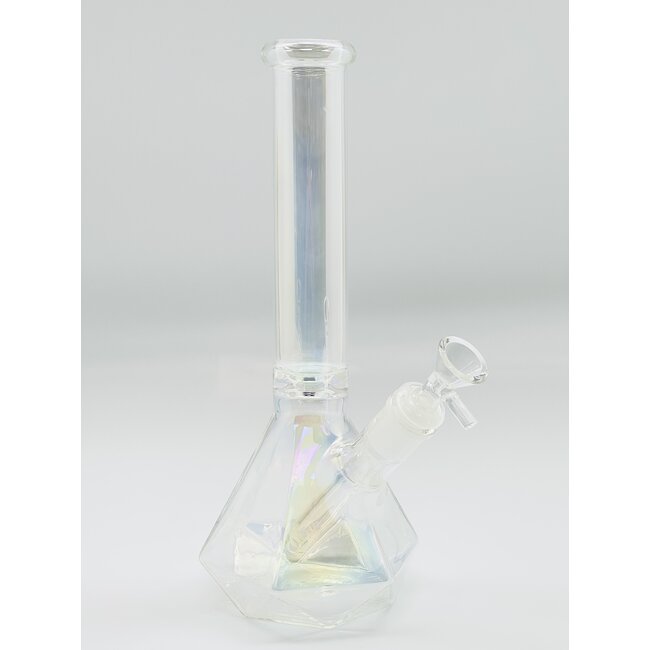 12'' CLEAR DIAMOND BASE  BEAKER BONG C-7
