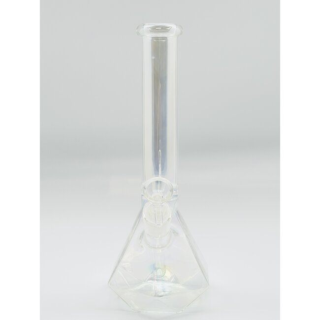 12'' CLEAR DIAMOND BASE  BEAKER BONG C-7