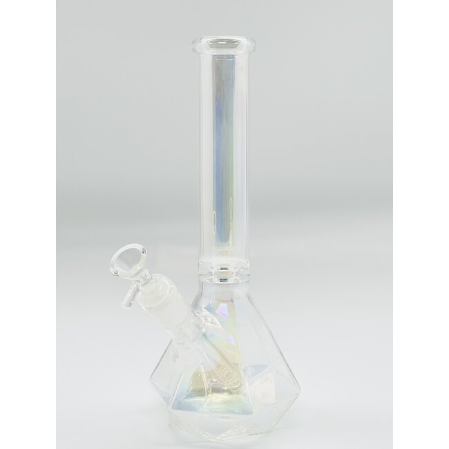 12'' CLEAR DIAMOND BASE  BEAKER BONG C-7