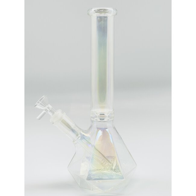 12'' CLEAR DIAMOND BASE  BEAKER BONG C-7