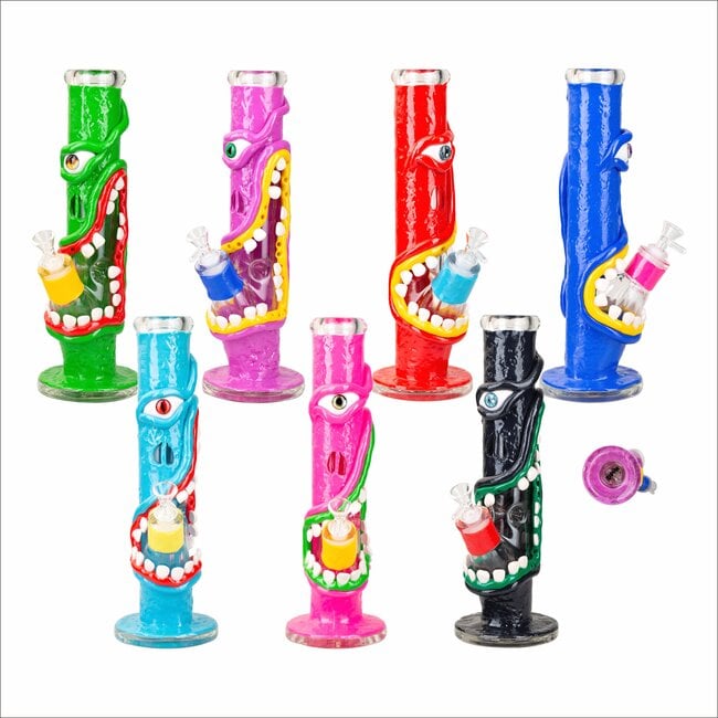 KAPOW 14'' RESIN 3D ARTWORK STRAIGHT WATER BONG-D30003